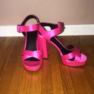 Hot Pink Platform Sandals